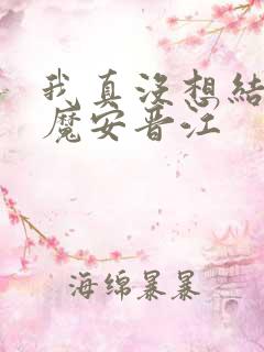 我真没想结婚啊魔安晋江