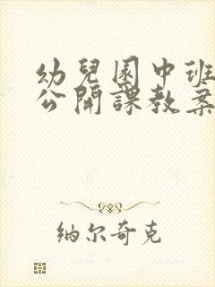 幼儿园中班优质公开课教案