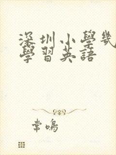 深圳小学几年级学习英语