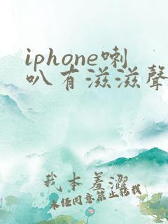 iphone喇叭有滋滋声怎么回事