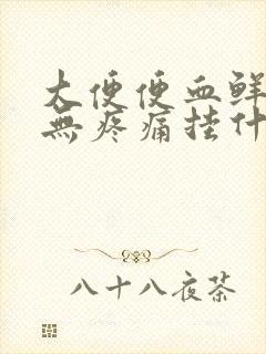 大便便血鲜红色无疼痛挂什么科