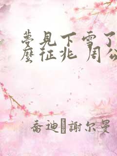 梦见下雪了是什么征兆 周公解梦