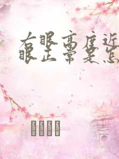 右眼高度近视左眼正常是怎么引起的