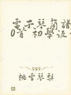 电子琴简谱100首 初学流行歌曲