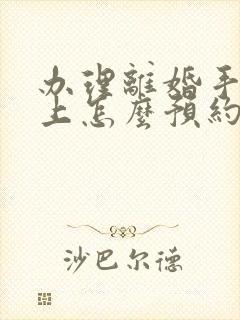 办理离婚手续网上怎么预约