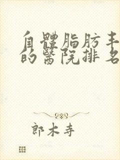 自体脂肪丰胸好的医院排名