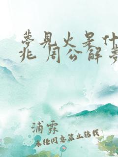 梦见火是什么预兆 周公解梦