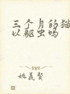 三个月的猫咪可以驱虫吗