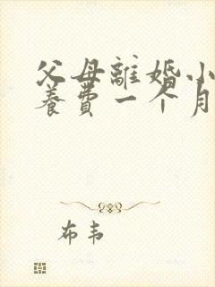 父母离婚小孩抚养费一个月多少钱