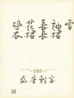 碎花长袖雪纺连衣裙长裙