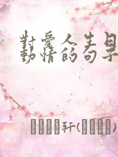 对爱人生日祝福动情的句子