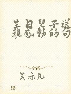 生日儿子送花母亲感动的句子简短