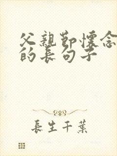 父亲节怀念父亲的长句子