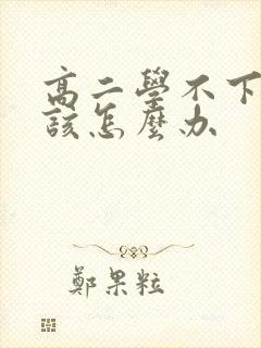 高二学不下去了该怎么办