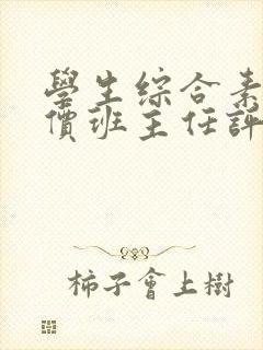 学生综合素质评价班主任评语简短