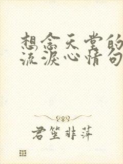 想念天堂的父亲流泪心情句子