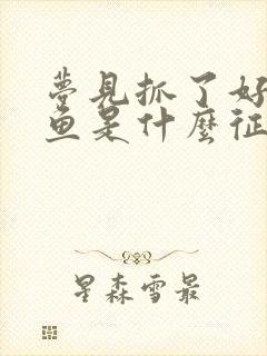 梦见抓了好多大鱼是什么征兆