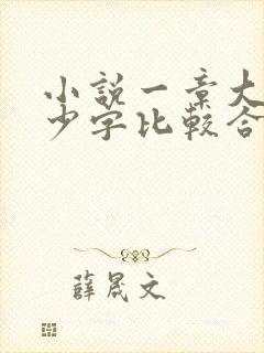 小说一章大概多少字比较合适