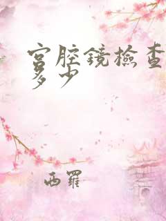 宫腔镜检查费用多少