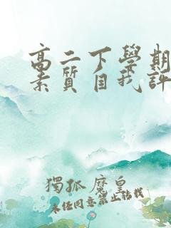 高二下学期综合素质自我评价600字