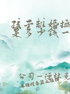 孩子离婚抚养费是多少钱一个月