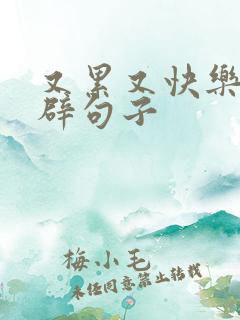 又累又快乐的精辟句子