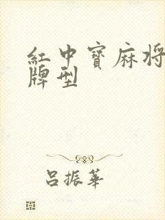 红中宝麻将胡的牌型