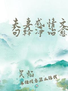 夫妻感情文案短句干净治愈