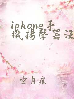 iphone手机扬声器没声音