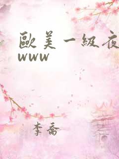 欧美一级夜夜爽www