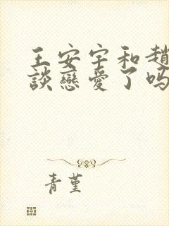 王安宇和赵露思谈恋爱了吗