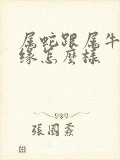 属蛇跟属牛的姻缘怎么样