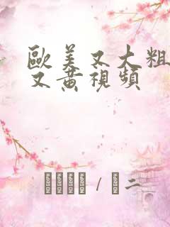 欧美又大粗又爽又黄视频