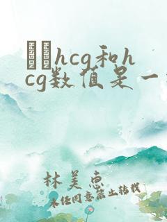 β–hcg和hcg数值是一样的吗