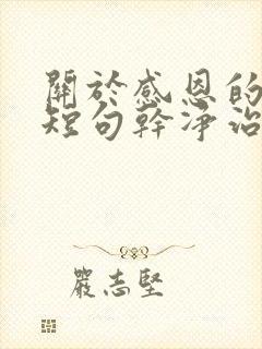 关于感恩的文案短句干净治愈