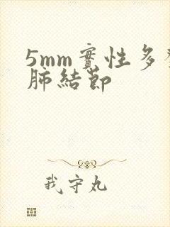 5mm实性多发肺结节