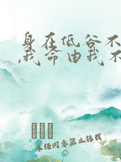 身在低谷不自弃,我命由我不由天的意思