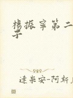 杨振宁第二任妻子