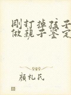 刚打掉孩子可以做亲子鉴定么