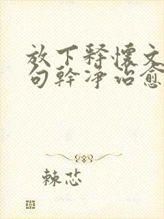 放下释怀文案短句干净治愈