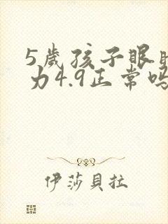 5岁孩子眼睛视力4.9正常吗