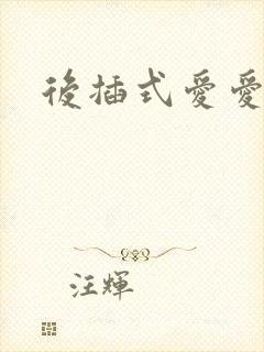 后插式爱爱视频