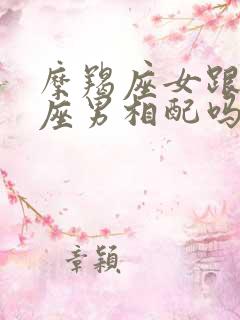 摩羯座女跟处女座男相配吗