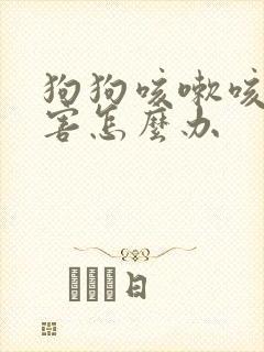 狗狗咳嗽咳的厉害怎么办