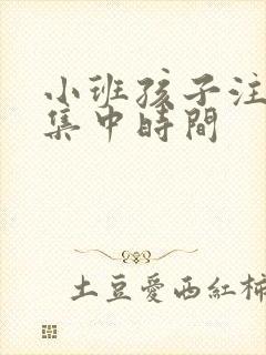 小班孩子注意力集中时间