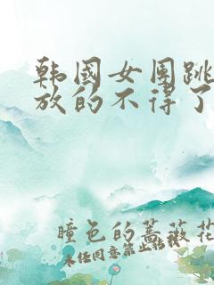 韩国女团跳舞开放的不得了了