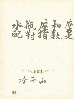 水瓶座和摩羯座配对指数是多少