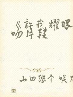 《许我耀眼》接吻片段