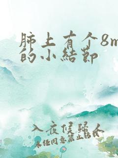 肺上有个8mm的小结节