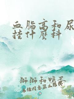 血脂高和尿酸高挂什么科